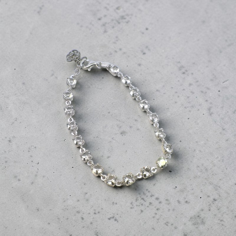 Pulsera Maia Full Stones Blanco / Plata