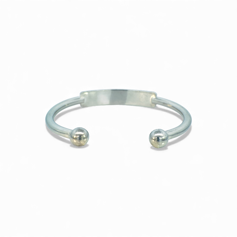 Pulsera esclava plata 925 con placa personalizable