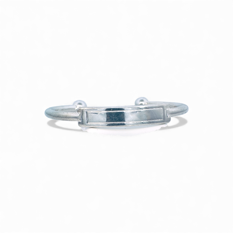 Pulsera esclava plata 925 con placa personalizable