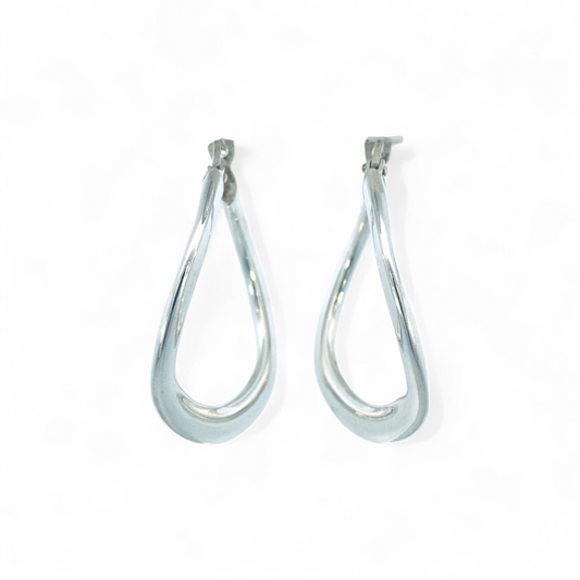Aros argollas irregulares plata 925