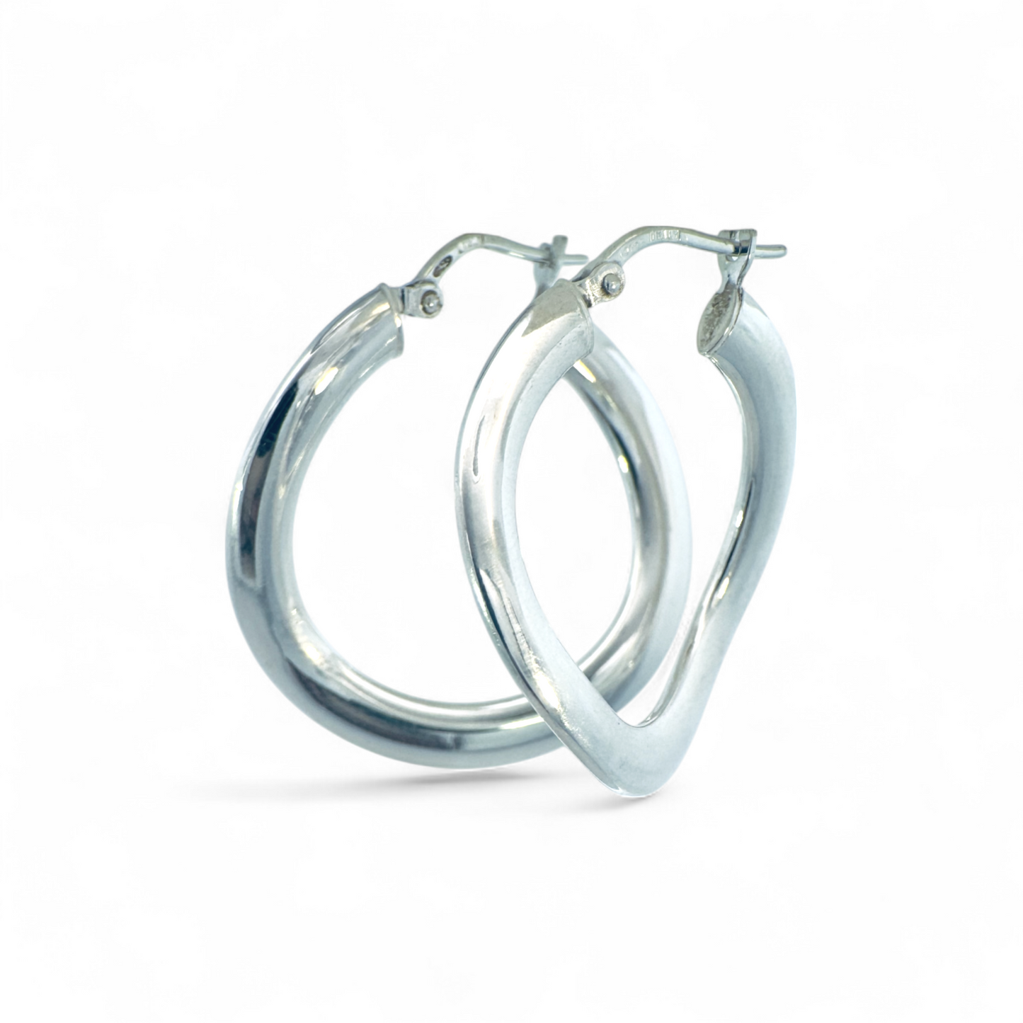 Aros argollas irregulares plata 925
