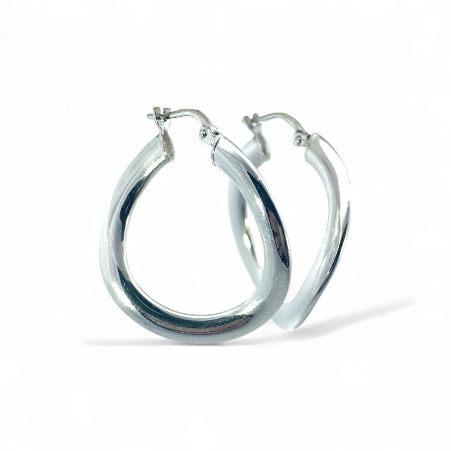Aros argollas irregulares plata 925