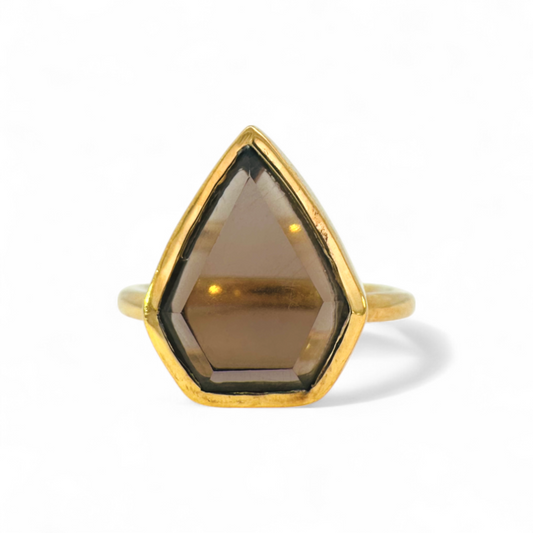 Anillo Arrow Topacio Fume
