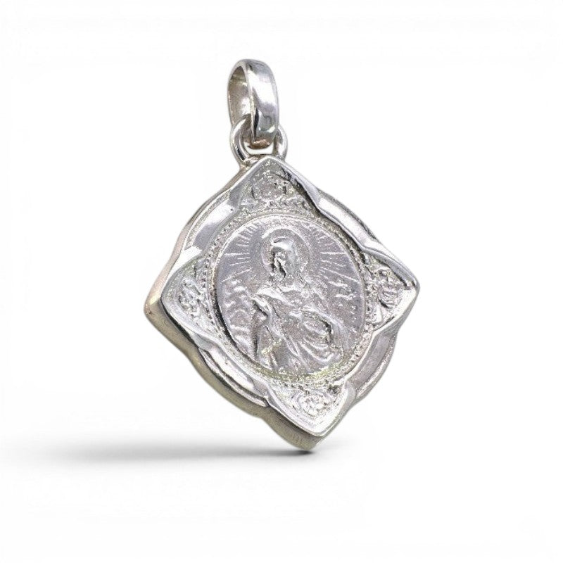 Escapulario de Plata Pulida (25x25 mm)
