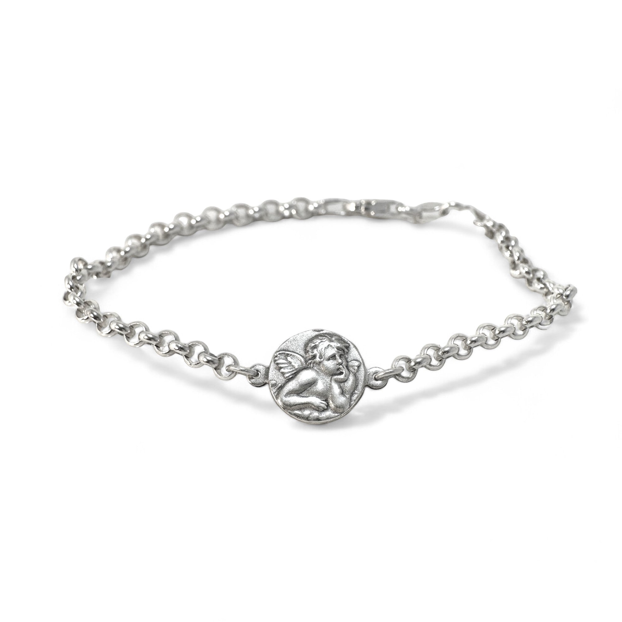 Pulsera de Plata 925 con medalla Ángel