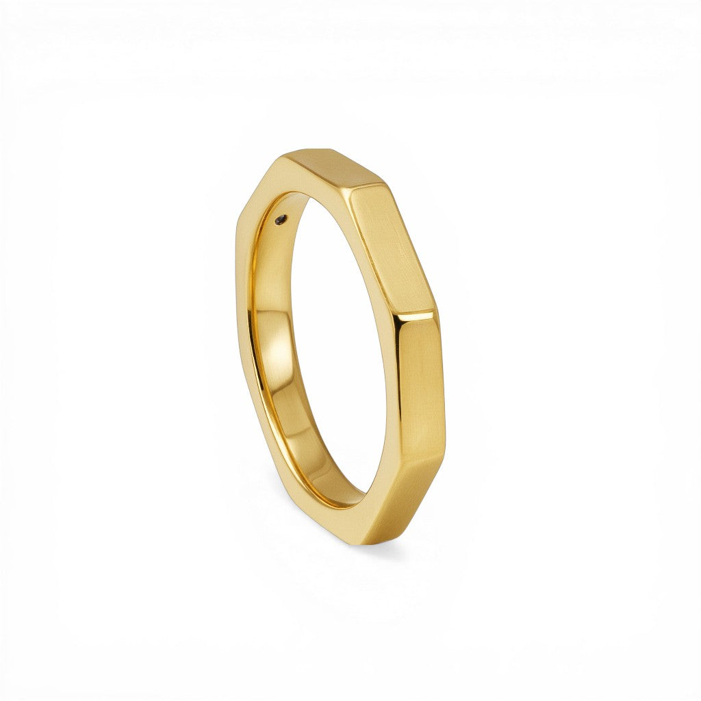 Sophia Schneider Joyas silver-plated sterling silver ring with rhodium bath, size 11, made in Spain.