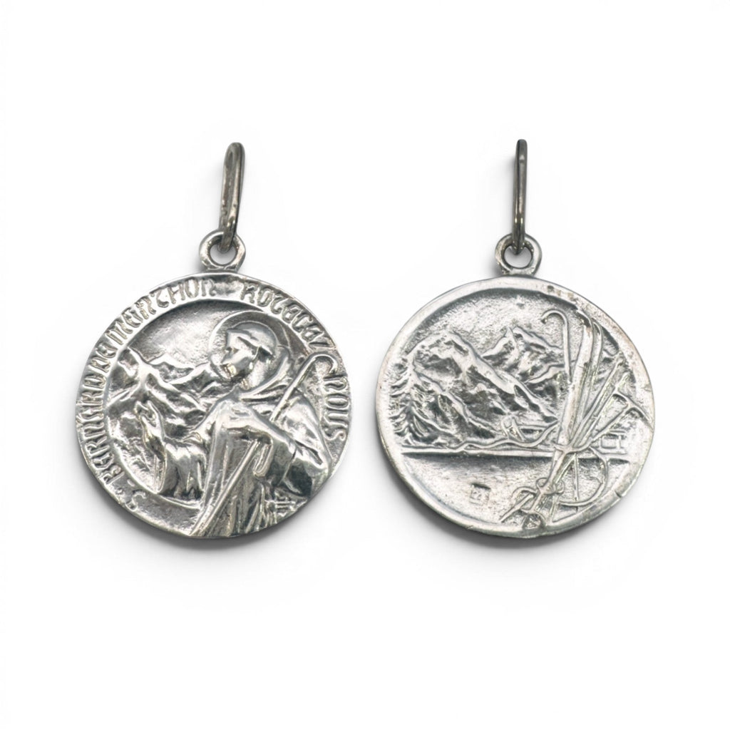 Sophia Schneider Joyas silver St. Bernard medal, 17mm, 925 silver, for skiers and mountaineers.